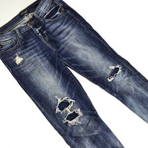 Judy Blue Distressed Ripped Everyday Essential Jeans Comfort Stretch Slimming 29